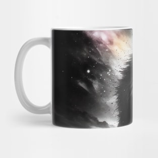 Monochromatic Lion Within Rainbow Color Splash Mug